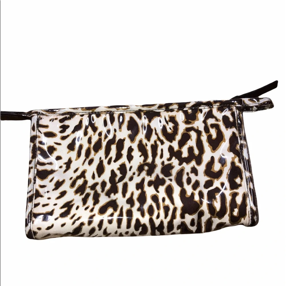 J Crew Factory silk leopard print small travel bag